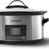 Crock-Pot MyTime Technology 6 Quart Programmable Slow Cooker and Food Warmer with Digital Timer, Stainless Steel (2137020)