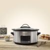 Crock-Pot MyTime Technology 6 Quart Programmable Slow Cooker and Food Warmer with Digital Timer, Stainless Steel (2137020)