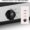 Double Slow Cooker, Buffet Servers and Warmers, Dual 2 Pot Slow Cooker Food Warmer, Adjustable Temp Dishwasher Safe Removable Ceramic Pot Glass Lid, 2 x 1.25 QT Portable Small Crock Cooker