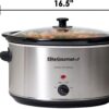 Elite Gourmet Stainless Steel Slow Cooker, Dishwasher-Safe with Tempered Glass Lid, Cool-Touch Handles, Removable Stoneware Pot, 8.5 Quart,MST-900V