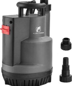 FLUENTPOWER 1/2HP Sump Pump 2500GPH Submersible Utility Pump, Automatic or Continuous Manual Operation by Integrated Float Switch, Drain Clean Water for Basement Flood Cellar Pool Pond Garden Hot Tub