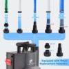 FLUENTPOWER 1/2HP Sump Pump 2500GPH Submersible Utility Pump, Automatic or Continuous Manual Operation by Integrated Float Switch, Drain Clean Water for Basement Flood Cellar Pool Pond Garden Hot Tub