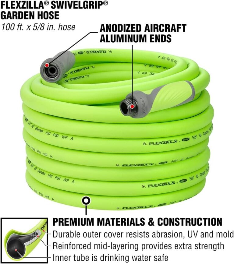 Flexzilla Garden Hose With SwivelGrip 5 8 In X 100 Ft Heavy Duty