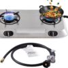 Forimo Propane Gas Cooktop 2 Burner Gas Stove Portable Gas Stove Stainless Steel Stove Dual Burner Auto Ignition Camping Dual Burner LPG