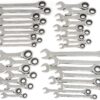 GEARWRENCH 34 Pc. Standard & Stubby Ratcheting Wrench Set, SAE & Metric - 85034