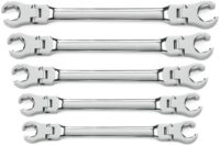 GEARWRENCH 5 Pc. Flex Head Flare Nut Wrench Set, SAE - 81910