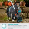 Gardena 18522-80 Frost Proof Hose Cart with Hose Guide, Includes 82 ft ½” Hose, 5 ft Connection Hose, Nozzle, and Adapters, Holds 328 ft ½” Hose, Durable Construction Gardena 18522-80 Frost Proof Hose Cart with Hose Guide, Includes 82 ft ½” Hose, 5 ft Connection Hose, Nozzle, and Adapters, Holds 328 ft ½” Hose, Durable Construction
