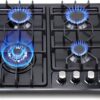 Gas Cooktop 22Inch，Built in Gas Cooktop 4 Burners Stainless Steel Stove