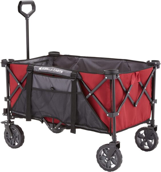 Gorilla Carts Cubic Feet Foldable Collapsible Durable All Terrain Utility Pull Beach Wagon