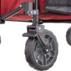 Gorilla Carts 7 Cubic Feet Foldable Collapsible Durable All Terrain Utility Pull Beach Wagon with Oversized Bed and Built in Cup Holders, Red
