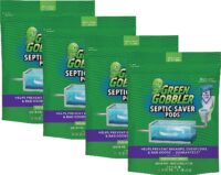 Green Gobbler Septic Saver Bacteria Enzyme Pacs | 2 Year Septic Tank Supply | Septic Tank Teatment Packets