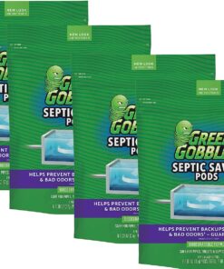 Green Gobbler Septic Saver Bacteria Enzyme Pacs | 2 Year Septic Tank Supply | Septic Tank Teatment Packets