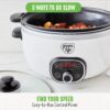 GreenLife Cook Duo Healthy Ceramic Nonstick Programmable 6 Quart Family-Sized Slow Cooker, PFAS-Free, Removable Lid and Pot, Digital Timer, Dishwasher Safe Parts, White