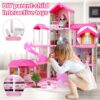HCFJEH Dollhouse Play House for Girl, Doll House with Lights & Two Dolls & Furniture Accessories, Toddler DIY Princess House Playhouse Pretend Set Toy, Birthday Gift for 3 4 5 6 7 Year Old(11 Room) HCFJEH Dollhouse Play House for Girl, Doll House with Lights & Two Dolls & Furniture Accessories, Toddler DIY Princess House Playhouse Pretend Set Toy, Birthday Gift for 3 4 5 6 7 Year Old(11 Room)