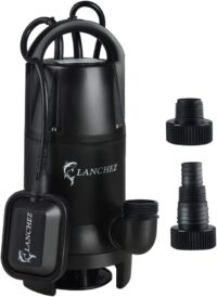 Lanchez 1 HP Submersible Sump Pump 4462GPH Clean & Dirty Water Transfer Pump with Float Switch for Pool Garden Cellar Pond