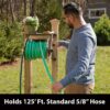 Liberty GARDEN 704 Decorative Cast Aluminum Wall Mount Garden Hose Reel, Holds 125-Feet of 5/8-Inch Hose - Bronze