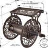 Liberty GARDEN 704 Decorative Cast Aluminum Wall Mount Garden Hose Reel, Holds 125-Feet of 5/8-Inch Hose - Bronze