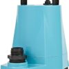 Little Giant 5-MSP 115-Volt 1/6 HP, 1200 GPH Aluminum Manual Utility Pump, 25-Ft. Cord, Blue, 505025