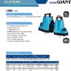 Little Giant 5-MSP 115-Volt 1/6 HP, 1200 GPH Aluminum Manual Utility Pump, 25-Ft. Cord, Blue, 505025