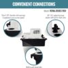 Little Giant VCMA-20ULS 115 Volt, 80 GPH, 1/30 HP Automatic Condensate Removal Pump with Safety Switch, White/Black, 554425