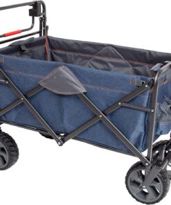 Mac Sports WPP-100 Utility Wagon Outdoor Heavy Duty Folding Cart Push Pull Collapsible