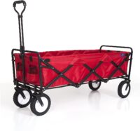 Mac Sports WTCX-201 Extended Collapsible Folding Outdoor Utility Wagon, Red