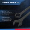 Neiko 03129A Jumbo Combination Wrench Set, 10-Piece Open-End Wrench Set, SAE Sizes 1 5/16 Inches to 2 Inches for Large Vehicles, Black Oxide Finish Neiko 03129A Jumbo Combination Wrench Set, 10-Piece Open-End Wrench Set, SAE Sizes 1 5/16 Inches to 2 Inches for Large Vehicles, Black Oxide Finish