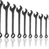 Neiko 03129A Jumbo Combination Wrench Set, 10-Piece Open-End Wrench Set, SAE Sizes 1 5/16 Inches to 2 Inches for Large Vehicles, Black Oxide Finish