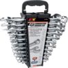 Performance Tool W1099 22-Piece SAE and Combination Metric Wrench Set with Organizer Rack