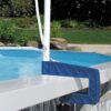 Poolmaster 72786 Above-Ground Pool Water Volleyball and Badminton Pool Game with Bracket Mounts White 16-Feet