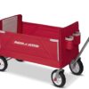 Radio Flyer 3-in-1 Folding Wagon with Cooler Caddy for Kids, Garden & Cargo, Red