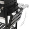 Royal Gourmet CD1824EN 24” Charcoal Grill Outdoor Smoker with Side Tables Backyard Griller Party BBQ Picnic Patio Cooking, Black