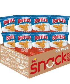 Ruffles Cheddar & Sour Cream Flavored Potato Chips, 1.5 Ounce (Pack of 64)