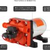 SEAFLO 42-Series Water Pressure Diaphragm Pump w/Variable Flow For Reduced Cycling - 12V, 3.0GPM, 55PSI