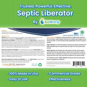 Septic Tank Shock Treatment | Bio Enzyme Septic Safe | Clears Leach & Drain Fields, Dissolves Organic Solids, Grease, Hair - Drain Deodorizer(7.5 LBS)