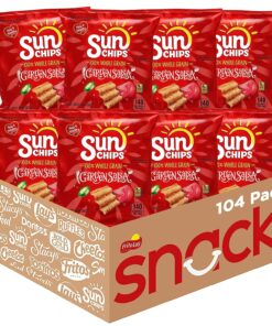SunChips Garden Salsa Flavored Multigrain Snacks, 1 Ounce (Pack of 104)