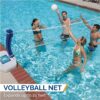SwimWays 2-in-1 Pool Sport Combo Set - Volleyball Net & Outdoor Basketball Hoop For In- & Above Ground Pool, Outdoor Games for Adults and Family