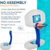 SwimWays 2-in-1 Pool Sport Combo Set - Volleyball Net & Outdoor Basketball Hoop For In- & Above Ground Pool, Outdoor Games for Adults and Family