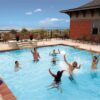 SwimWays Poolside Volleyball Set for Inground Swimming Pools