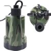 TIGEROAR 12V DC Submersible Water Pump 1500 GPH Water Transfer Pump with 20 ft. Cord and Sump Pump Hose Adapter for Utility Pump Camouflage Color