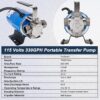 TecHome Hose Pump, 115V 1/10HP 330GPH Waterbed Pump Electric Water Pump Rain Barrel Pump, With Water Hose Kit. TecHome Hose Pump, 115V 1/10HP 330GPH Waterbed Pump Electric Water Pump Rain Barrel Pump, With Water Hose Kit.