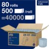 Tork Toilet Paper Roll White T24, Advanced, 2-Ply, 80 x 500 sheets, 2461200 Tork Toilet Paper Roll White T24, Advanced, 2-Ply, 80 x 500 sheets, 2461200