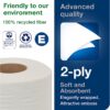 Tork Toilet Paper Roll White T24, Advanced, 2-Ply, 80 x 500 sheets, 2461200 Tork Toilet Paper Roll White T24, Advanced, 2-Ply, 80 x 500 sheets, 2461200