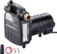Trupow 1.2HP 1450GPH 115-Volt Cast Iron Portable Electric Power Utility Transfer Water Pump with Suction Strainer and Kits