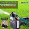 Trupow 1/2HP 1450GPH 115-Volt Cast Iron Portable Electric Power Utility Transfer Water Pump with Suction Strainer and Kits