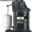 WAYNE CDU790 - 1/3 HP Submersible Cast Iron and Stainless Steel Sump Pump with Integrated Vertical Float Switch - Up to 4,600 Gallons Per Hour - Heavy Duty Basement Sump Pump , Black