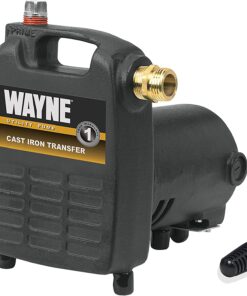 WAYNE PC4 1/2 HP Cast Iron Portable Electric Water Transfer Pump, Black - Removes or Transfers Up To 1,600 Gallons Per Hour