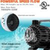 WaterRebirth (7000GPH-320W, UL listed) High Flow Submersible Water Pump - Pond Pump - Submersible Pump - Water Fountain Pump - Aquarium Pump,PS- 7000