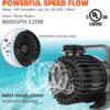 WaterRebirth (8600GPH 520W, UL listed) High Flow Submersible Water Pump - Pond Pump - Submersible Pump - Water Fountain Pump - Aquarium Pump,PS-8600