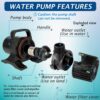WaterRebirth (8600GPH 520W, UL listed) High Flow Submersible Water Pump - Pond Pump - Submersible Pump - Water Fountain Pump - Aquarium Pump,PS-8600